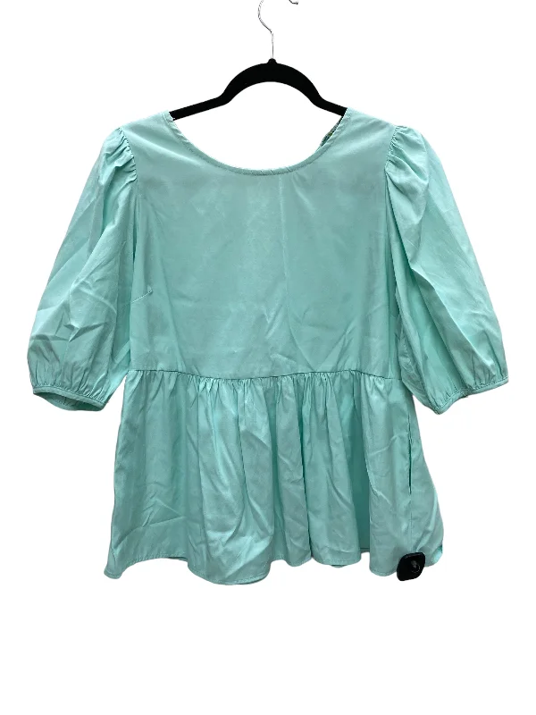 women's tops for everyday eleganceTop Short Sleeve By Umgee In Blue, Size: S