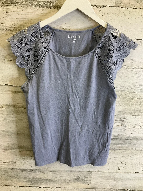 women's tops for those who want to add a personal touch to their wardrobe with unique and one-of-a-kind piecesTop Short Sleeve By Loft In Blue, Size: M