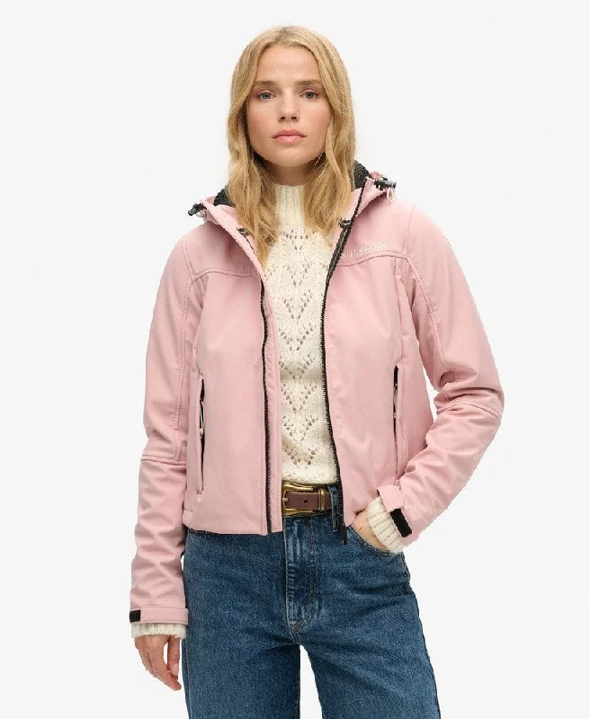 women's coats for petite womenHooded Soft Shell Trekker Jkt | Vintage Blush Pink