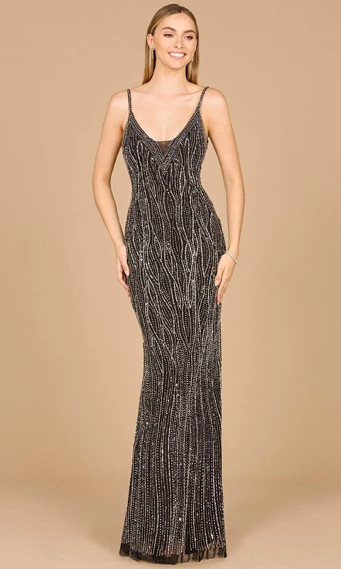 Plunging Neckline DressLara Dresses 29005 - Embellished Sheath Evening Gown