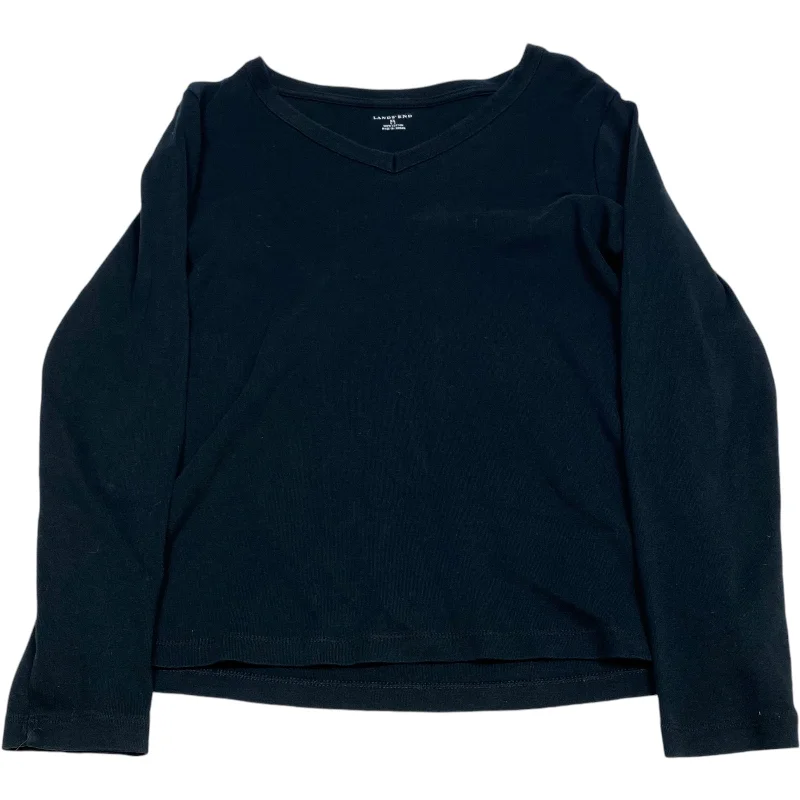 women's tops for those who want to wear pieces that are both comfortable and stylishTop Long Sleeve By Lands End In Black, Size: Xs