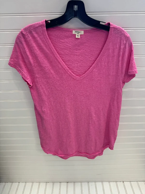 women's tops for those who want to show off their figure in a flattering wayTop Short Sleeve Basic By Dylan In Pink, Size: S