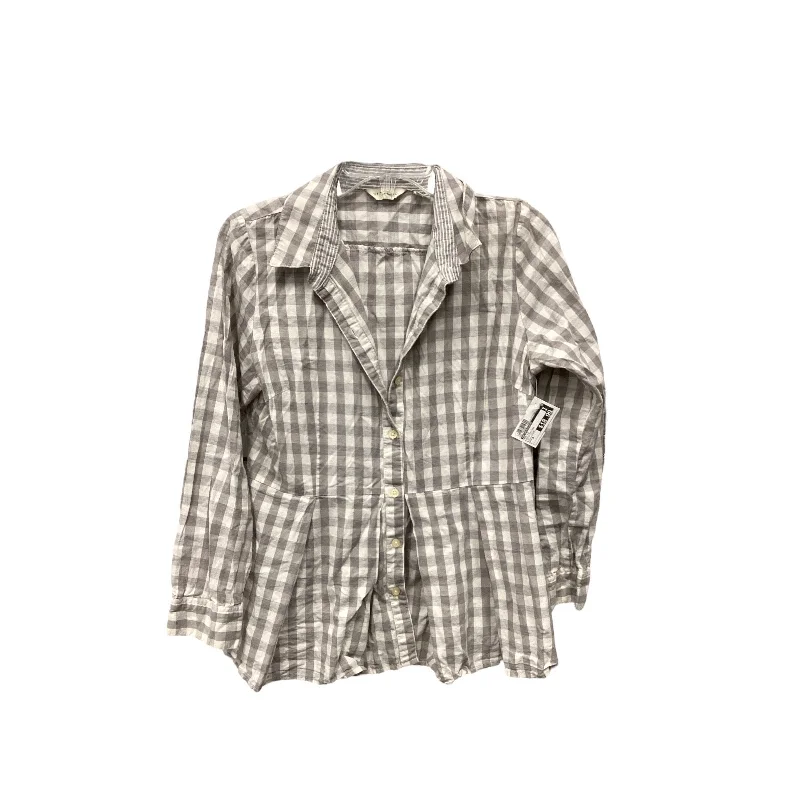 women's tops for everyday eleganceTop Long Sleeve By Anthropologie In Plaid Pattern, Size: M