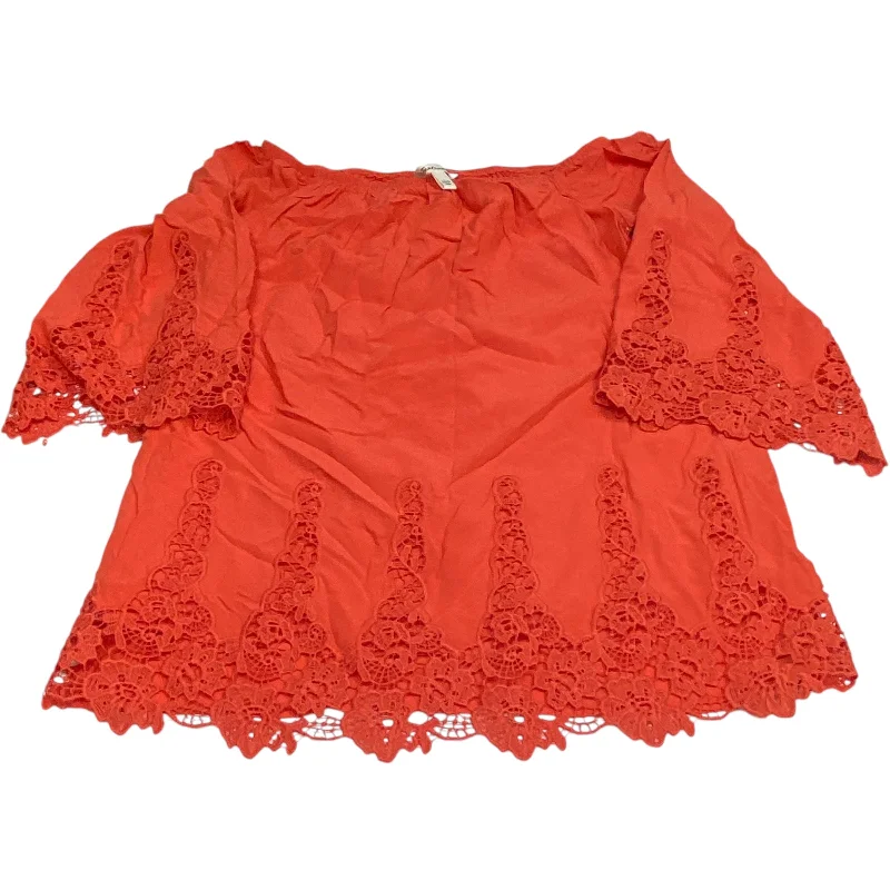 women's tops made from cottonTop Long Sleeve By Tantrums In Orange, Size: L