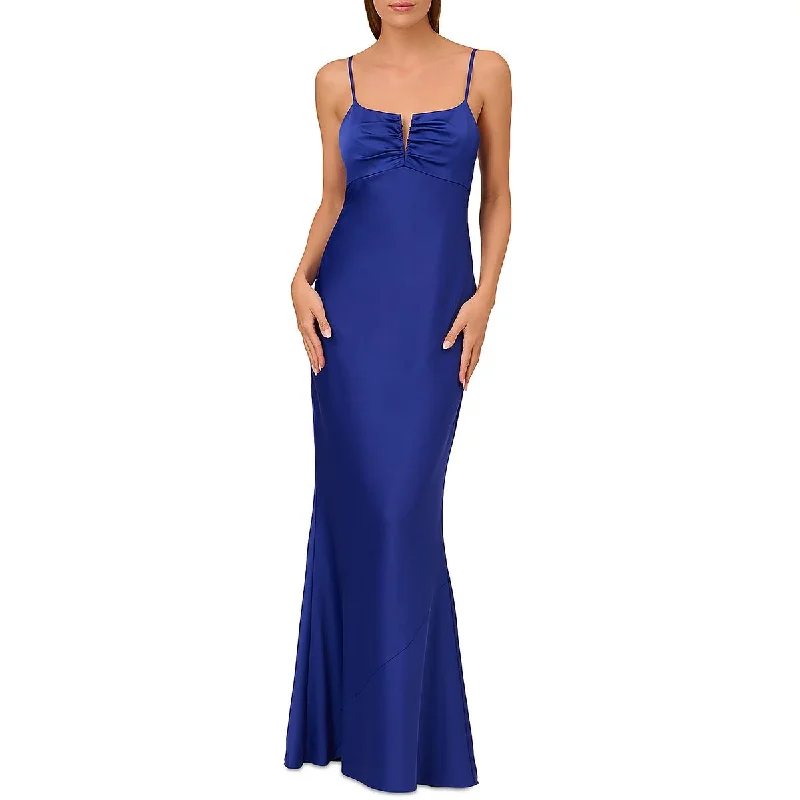 Backless DressLiv Foster Womens Key Hole Neck Ruched Evening Dress