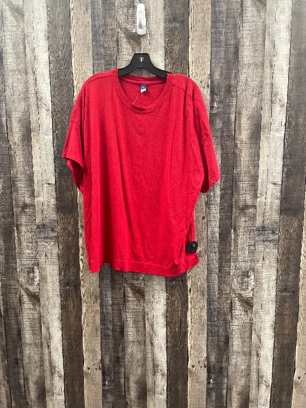 women's tops for those who seek both style and comfortTop Short Sleeve By Old Navy In Red, Size: 2x