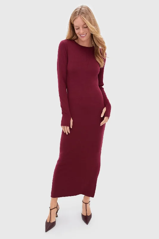 Flutter-Sleeve DressCabernet Robbie Midi Dress