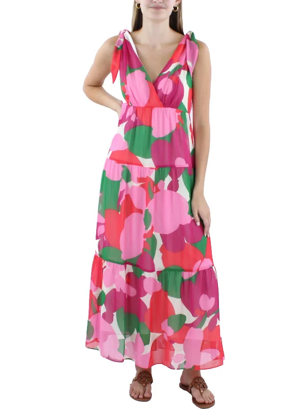 Retro DressWomens Printed Tea Length Maxi Dress