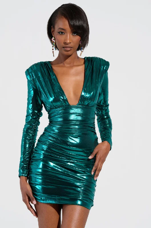 Halter DressSIMONE METALLIC MINI DRESS