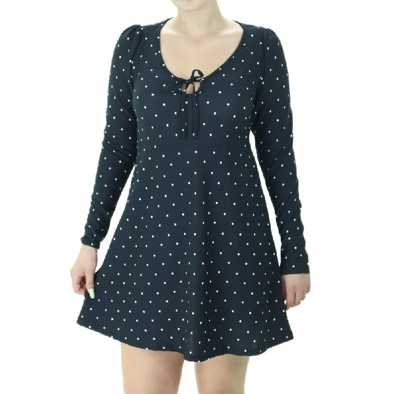 women's glam dressesWomen's Polka Dot Mini Dress,Black