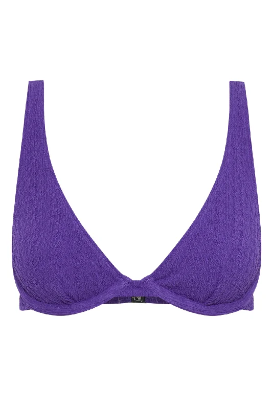 Lace-Up Female SwimwearTaylor Top Violet