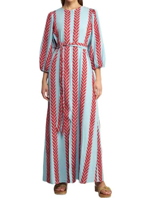 Short-Sleeve DressAphrodite Maxi Dress In Blue