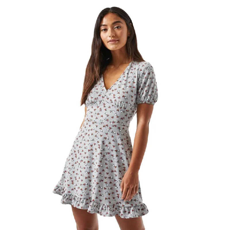 Nursing DressWomen's Floral Fit N Flare Mini Dress,Grey