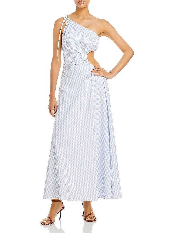 Jersey DressWomens Cotton Striped Maxi Dress