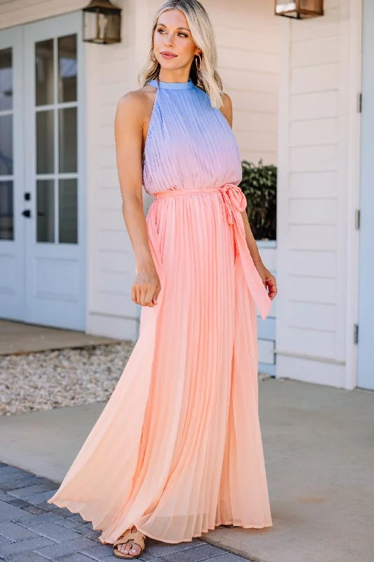 Cheetah Print DressWhat An Angel Peach Pink Ombre Maxi Dress