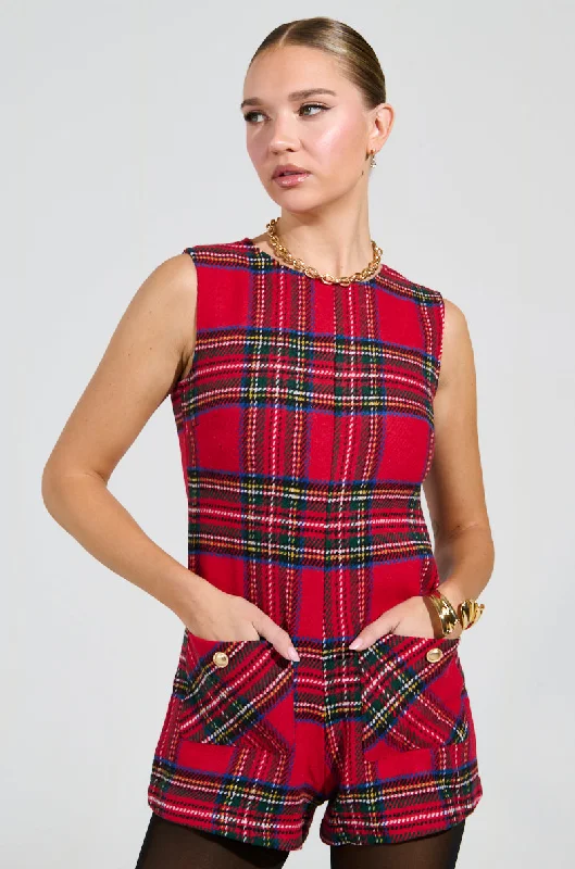 Wedding DressBEST DRESSED PLAID MINI DRESS IN RED