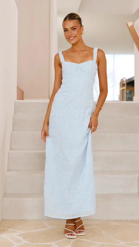 women's unique dressesGianna Maxi Dress - Blue Lace