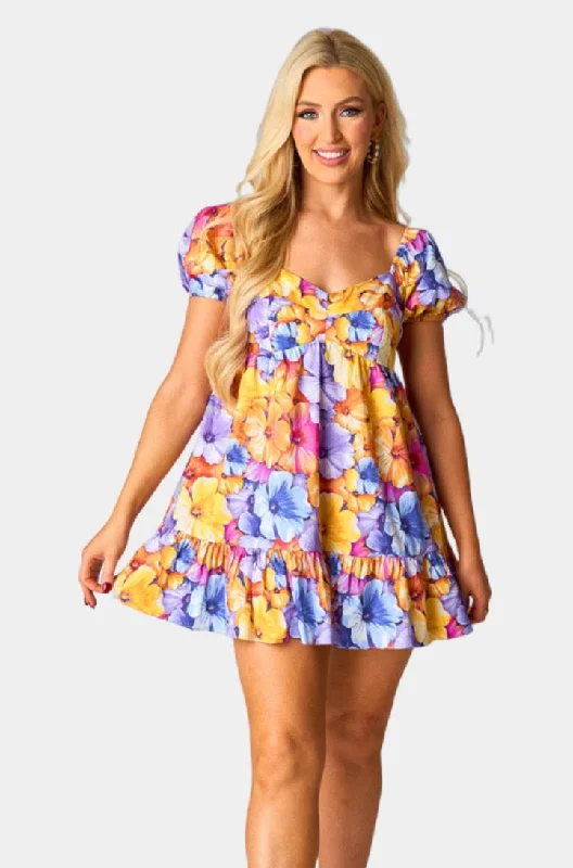 Maternity DressDiego Babydoll Mini Dress - Pansy