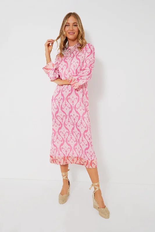 Shift DressPink Geometric Hayes Midi Dress