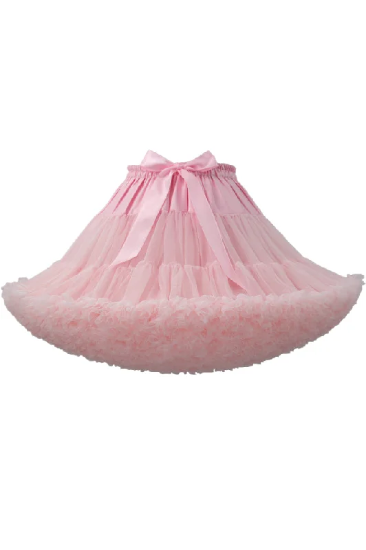 Button-Down DressPink Tulle Ruffled Tutu Mini Petticoat