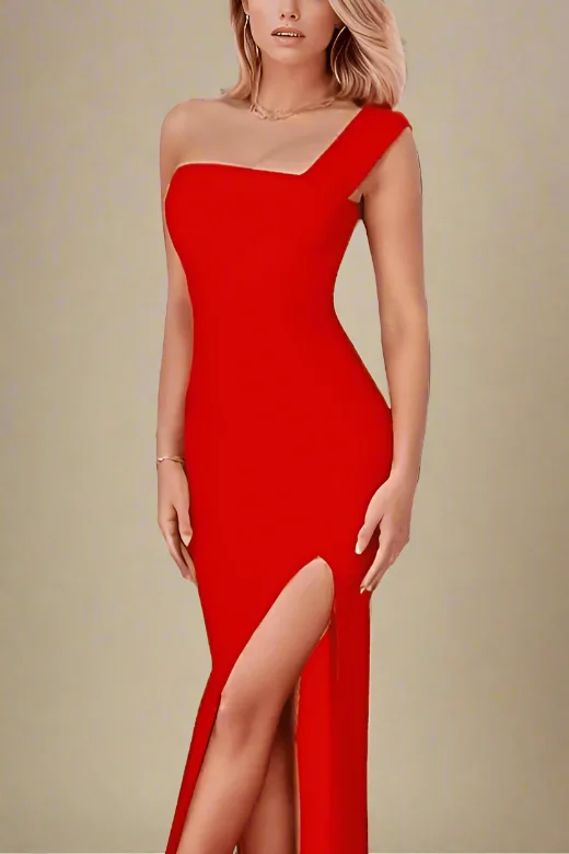 Wrap DressSelene Bodycon Midi Dress - Lipstick Red