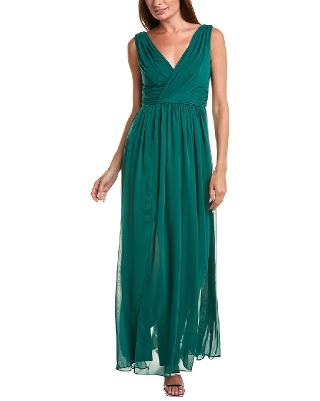 women's long-sleeved dressesDessy Collection Draped Maxi Dress