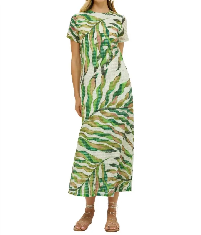 women's maternity dressesShort Sleeve Shift Maxi Dress In Maldive Green