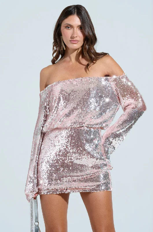 women's cold-shoulder dressesSERENA SEQUIN MINI DRESS