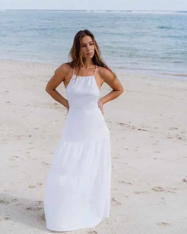 Maternity DressKaylani White Maxi Dress