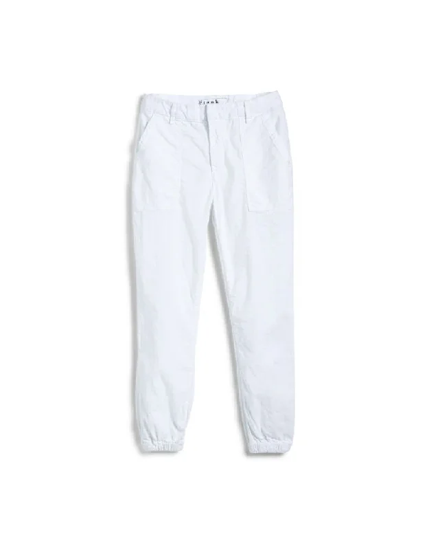 women's convertible pantsFrank & Eileen Jameson Utility Joggers in White (Italian Performance Linen)