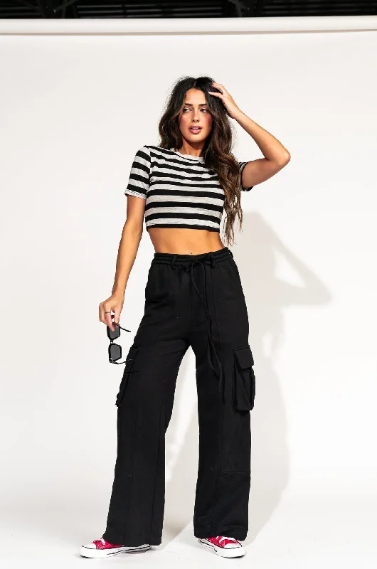 women's moisture-wicking pantsSo Good Cargo Pants in Black