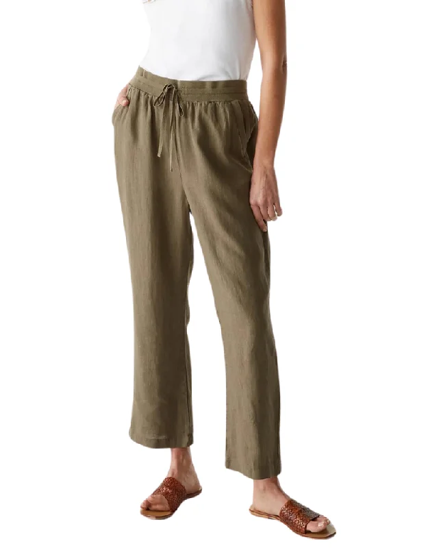 women's spandex pantsMichael Stars Nolan Pull On Linen Pant in Camo