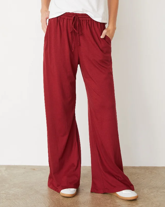 women's sustainable pantsOrganic Jersey Wide Leg Pant