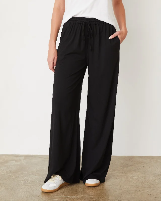 women's petite pantsOrganic Jersey Wide Leg Pant