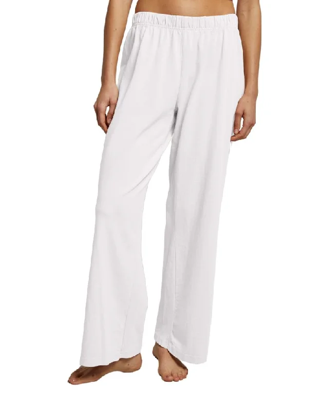 women's striped pantsPerfect White Tee Katie Loop Terry Pants in White