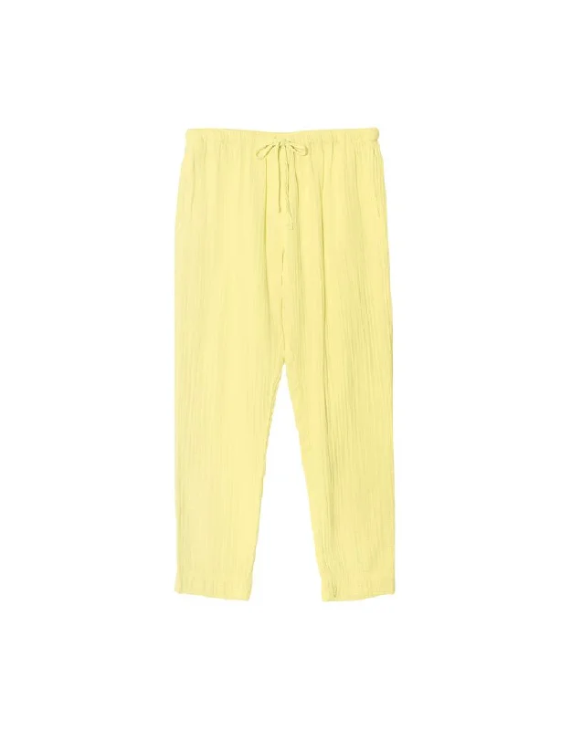 women's cotton pantsXirena Jordyn Pant in Pale Yellow