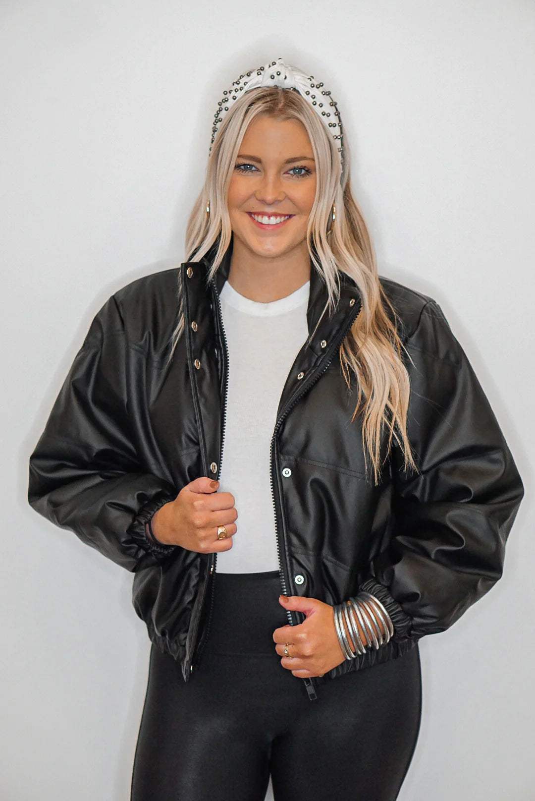 Casual Chic DressWinter Love Black Leather Jacket