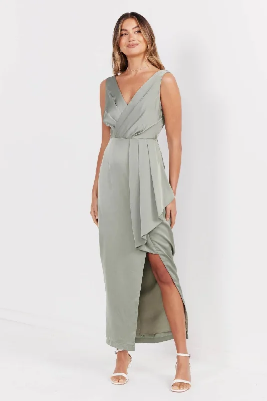 women's minimalist dressesGoddess Dress - Sage