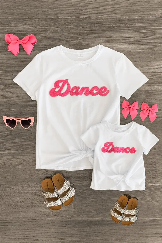 Designer DressMom & Me - "Dance" Chenille Patch Short Sleeve Top