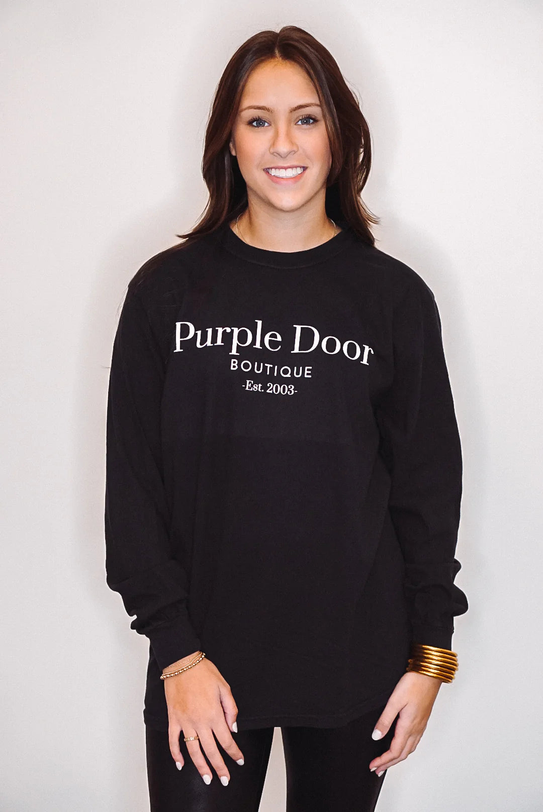 Velvet DressPurple Door Black T-Shirt