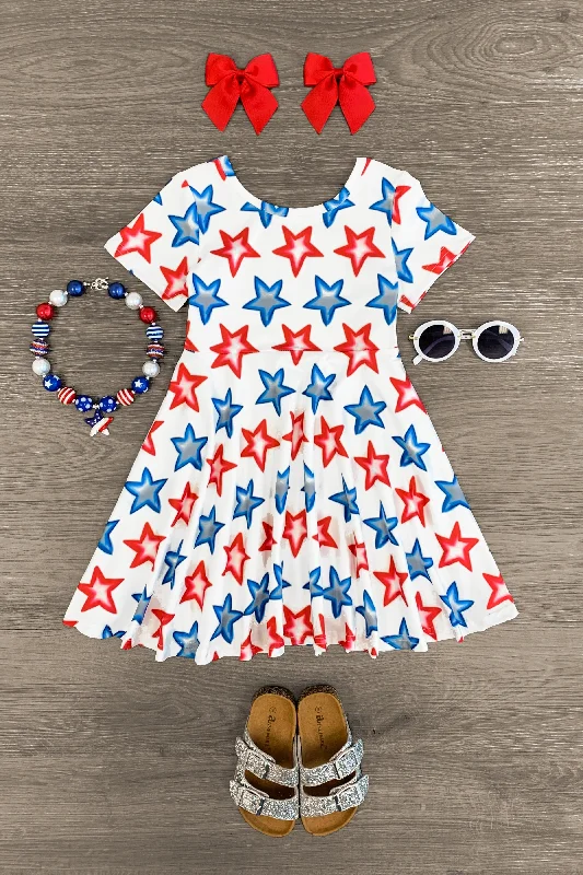 women's bridesmaid dressesRed White & Blue Star Dress