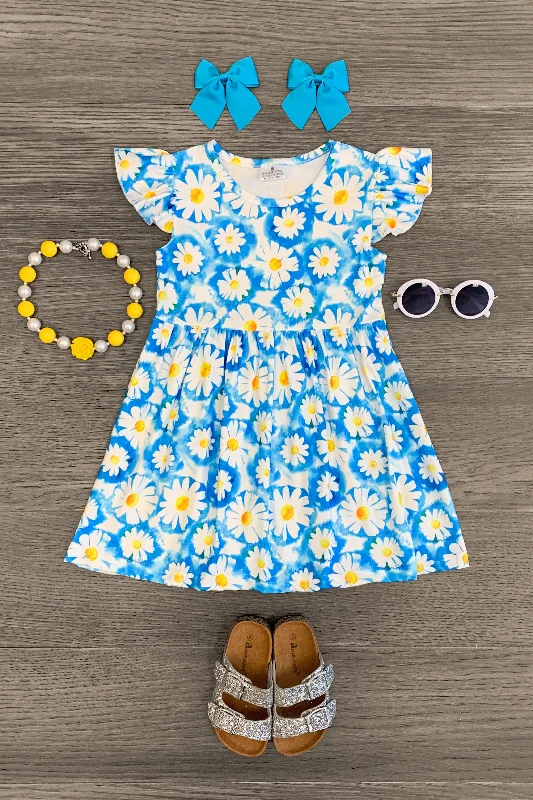 women's denim dressesSky Blue Daisy Dress