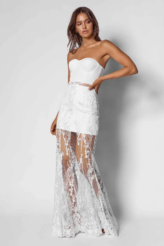 Tea-Length DressSydney Gown - White