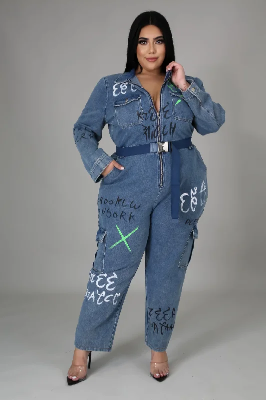 women's jumpsuits with pastel huesDaisy Denim Jumpsuit