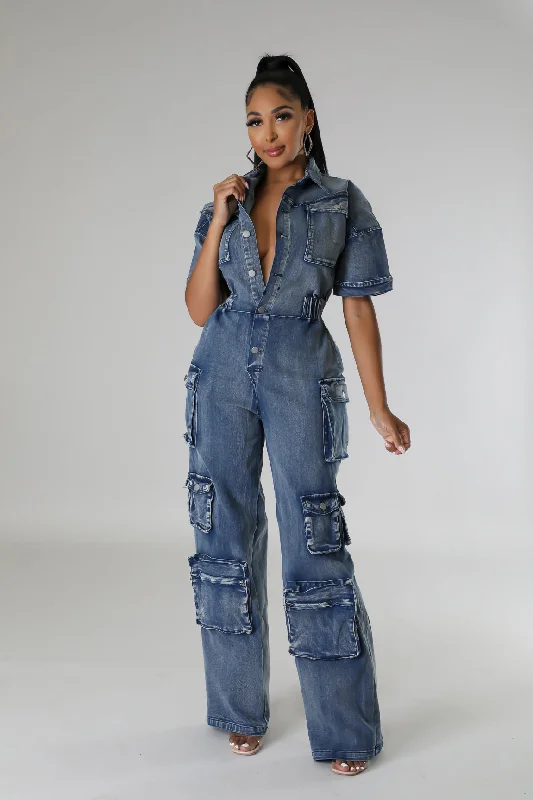 women's jumpsuits for partiesAubree Denim Jumpsuit