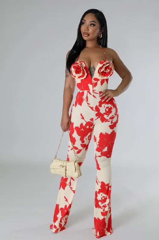 women's jumpsuits with short sleevesIsla Floral Jumpsuit