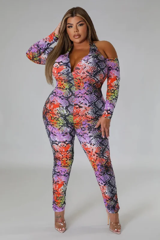 women's cropped jumpsuitsSnake Fever Jumpsuit