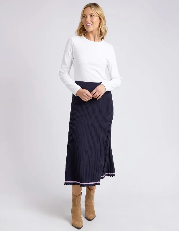 women's sustainable striped skirtsElm Tammy Knit Skirt