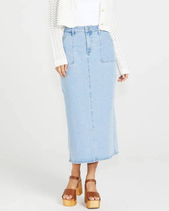 women's affordable velvet skirtsSass Isella Denim Skirt