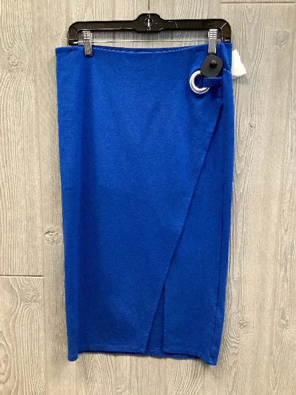 women's checked skirtsSkirt Maxi By Topshop In Blue, Size: 8